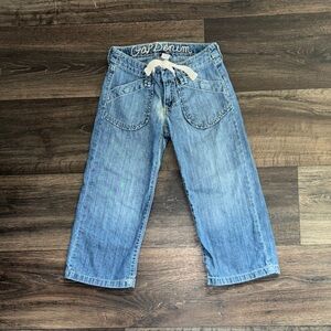Gap Girls Wide Leg Drawstring Denim Jeans (8)